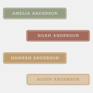 Vintage Aesthetic Boho Waterproof Name Labels