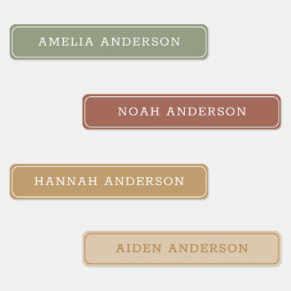 Vintage Aesthetic Boho Waterproof Name Labels