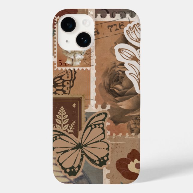 Vintage Aesthetic Brown Design  Case-Mate iPhone Case (Back)