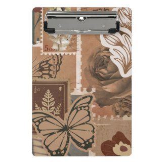 Vintage Aesthetic Brown Design  Mini Clipboard