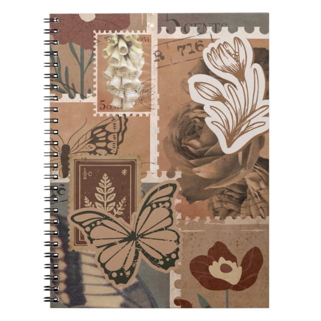 Vintage Aesthetic Brown Design  Notebook (Front)