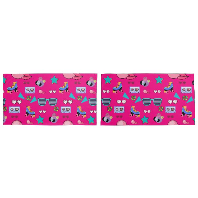 Vintage Aesthetic Pop Culture Design Pillowcase (Front-Set)