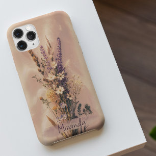 Vintage Aesthetic Wildflowers Custom Name  iPhone 16 Case