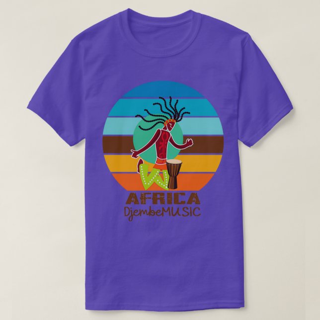 vintage AFRICA DJEMBE MUSIC  T-Shirt (Design Front)