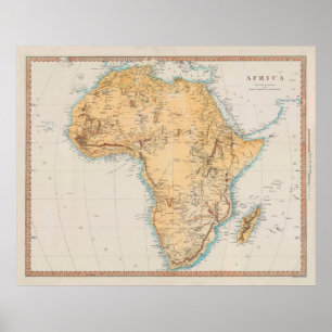 Vintage Africa Map (1830)  Poster