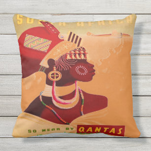 "Vintage Africa Tourism" Cushion