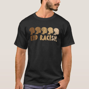 Vintage African Afro End Racism Black History Mont T-Shirt