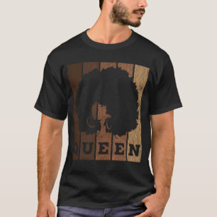 Vintage African Afro Queen Pride Melanin Black Que T-Shirt