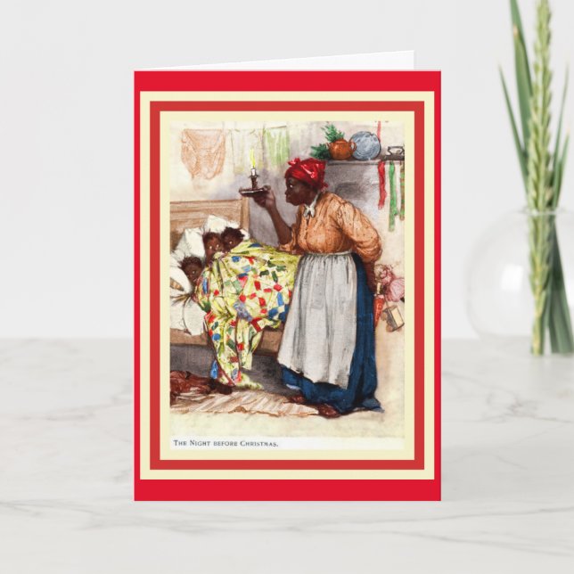 Vintage African American Christmas Caed Holiday Card (Front)