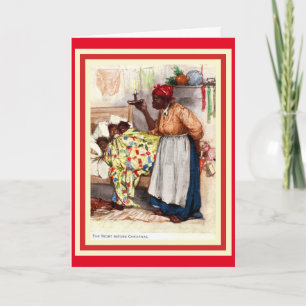 Vintage African American Christmas Caed Holiday Card
