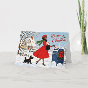 Vintage African American Christmas Card
