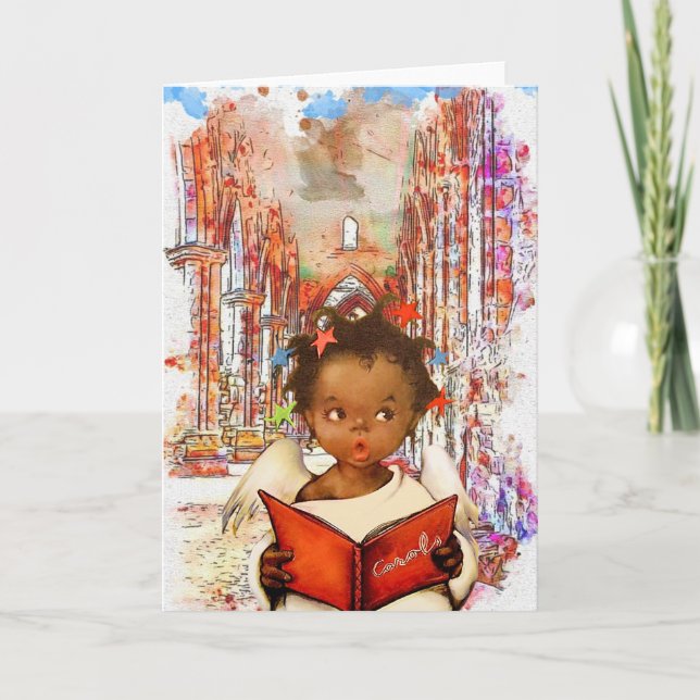 Vintage African American Christmas Card (Front)