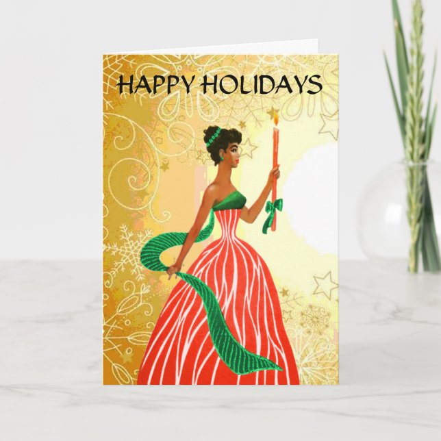 Vintage African American Christmas Card (Front)