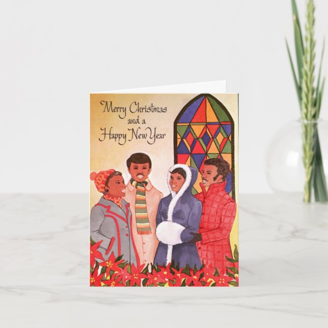 Vintage African American Christmas Card (Front)