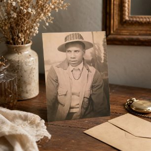 Vintage African American Man Postcard