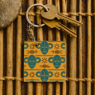 Vintage African Art Key Ring