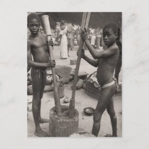 Vintage, African boys, sub-Saharan Africa 1900  1 Postcard