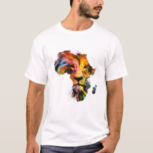 Vintage African Lion   Lion Face   Zoo Animal   Af T-Shirt