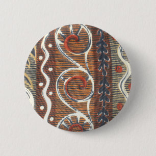 Vintage African Motif Art Print 6 Cm Round Badge