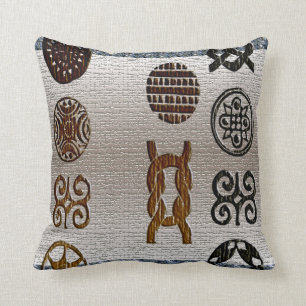 Vintage African Motif Design #1 Cushion