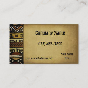 Vintage African Mud Cloth Business Card