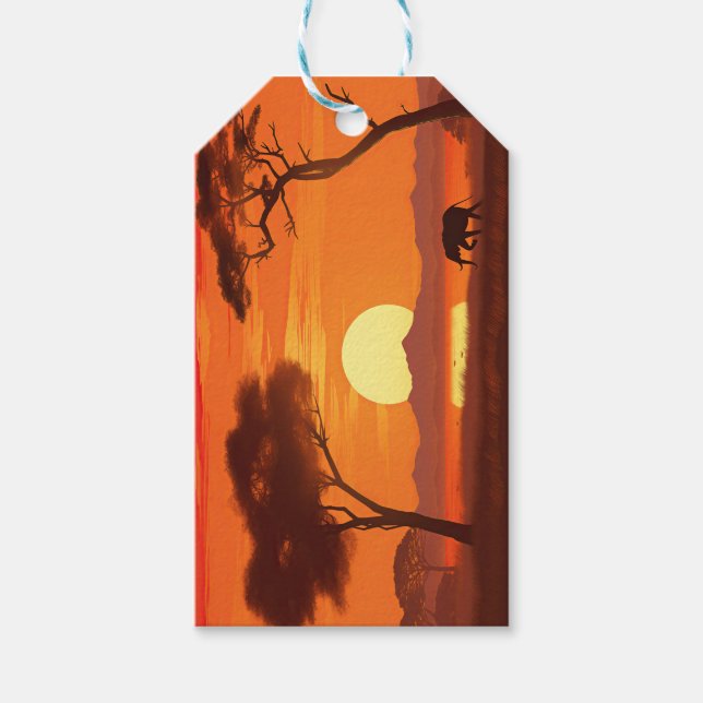 Vintage African Safari  Gift Tags (Front)