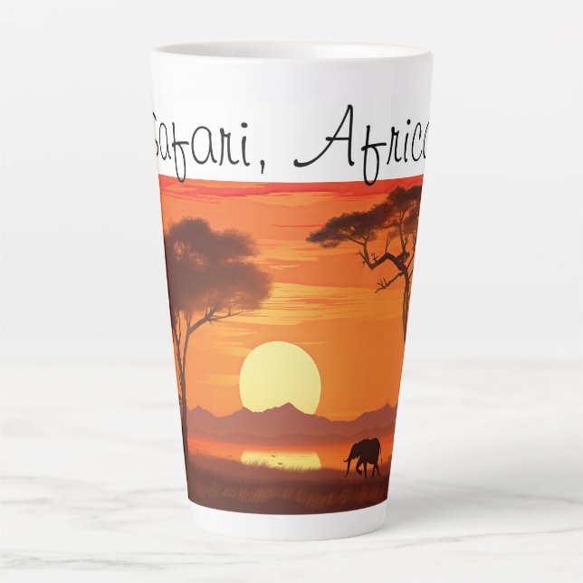 Vintage African Safari  Latte Mug (Front)