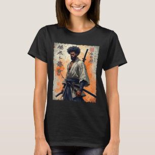 Vintage African Samurai Afro American Bushido Warr T-Shirt