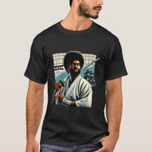 Vintage Afro American Samurai Japanese Style Bushi T-Shirt