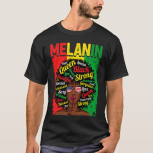 Vintage Afro Melanin Black History Month Retro Mel T-Shirt