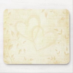 Vintage Aged Paper Wedding Mouse Pad