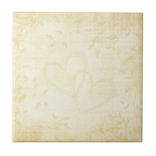 Vintage Aged Paper Wedding Tile