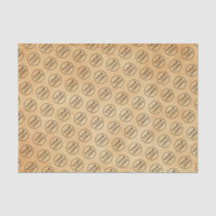 Vintage aged parchment custom logo tissue paper