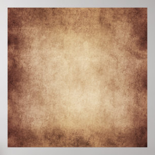 Vintage Aged Parchment Paper Template Blank Poster