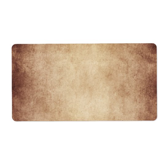 Vintage Aged Parchment Paper Template Blank Shipping Label