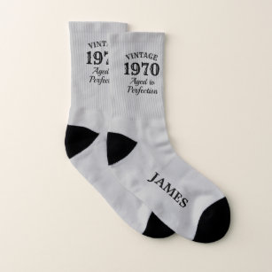 Vintage aged to perfection 50th Birthday men's Socks