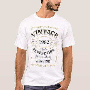 Vintage Aged To Perfection Whiskey Themed Birthday T-Shirt