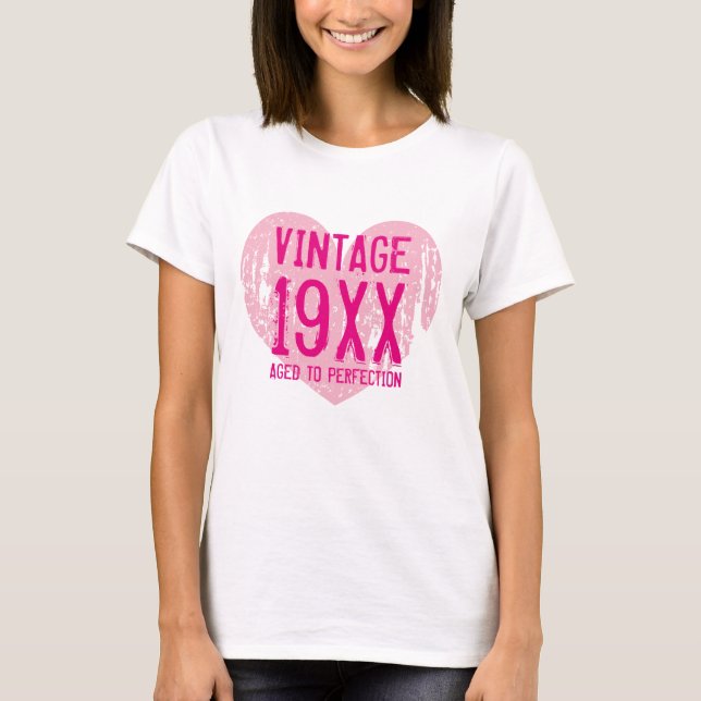 Vintage Aged to perfection women Birthday tank top (Front)
