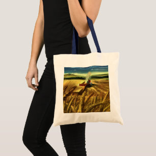 Vintage Agricultural Farm Business, Wheat Farming Tote Bag