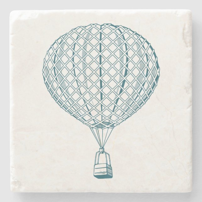 Vintage Air Balloon Stone Coaster (Front)