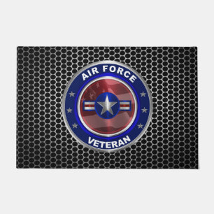 Vintage Air Force Veteran Doormat