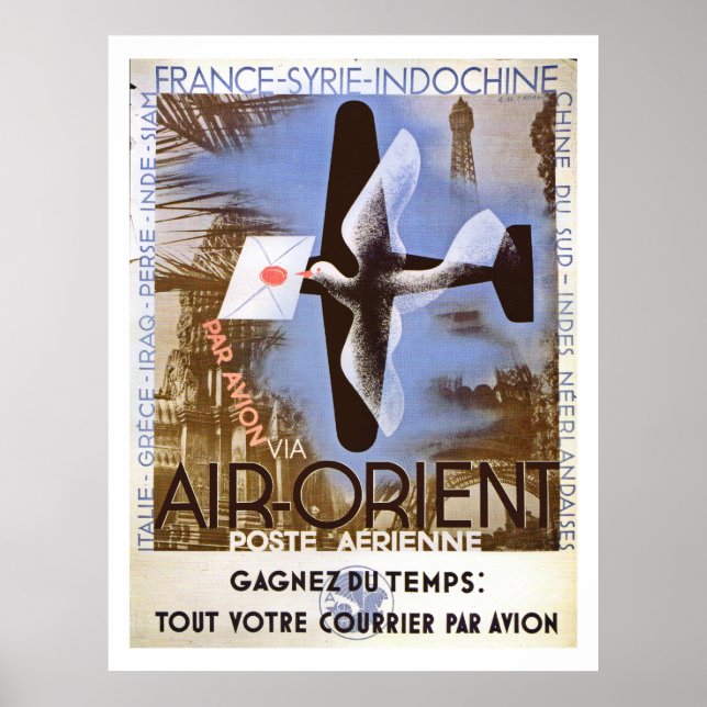 Vintage Air Orient Ad Poster (Front)
