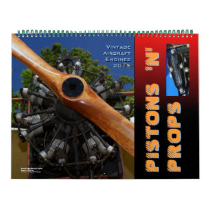Vintage  Aircraft  Engines Huge 2015 Calendar