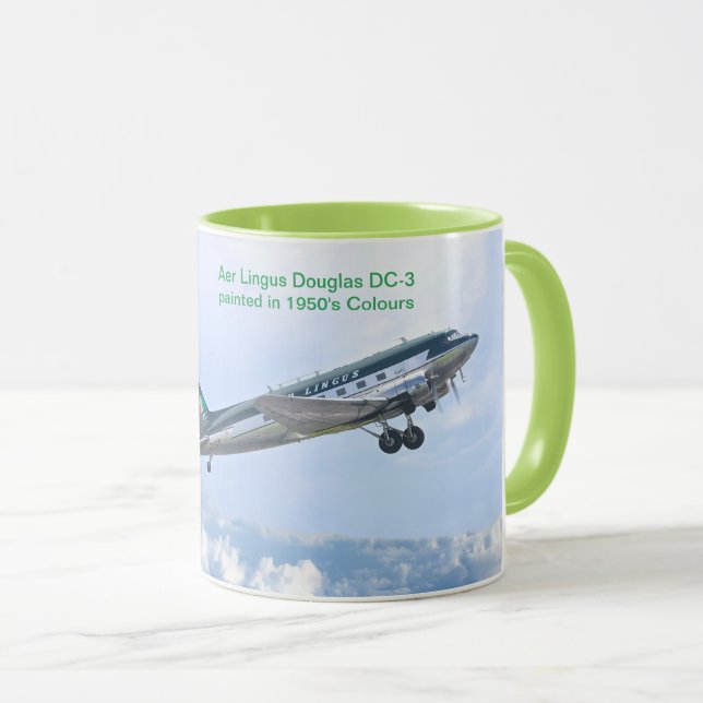 Vintage Aircraft for White Classic Mug (Front Right)