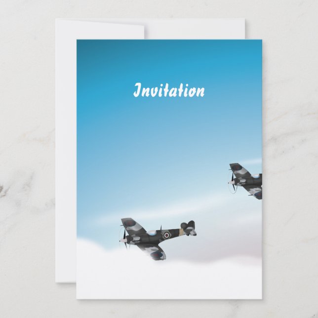 Vintage Aircraft Invitation (Front)