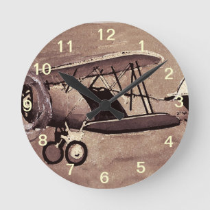 Vintage Aircraft Wall Clock