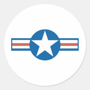 Vintage Airforce Logo_2 Classic Round Sticker