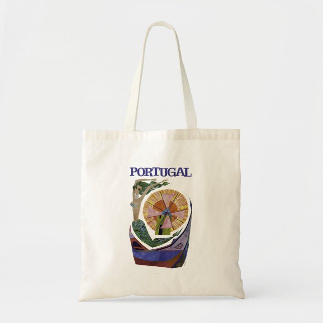 Vintage Airline Portugal Travel Tote Bag (Front)