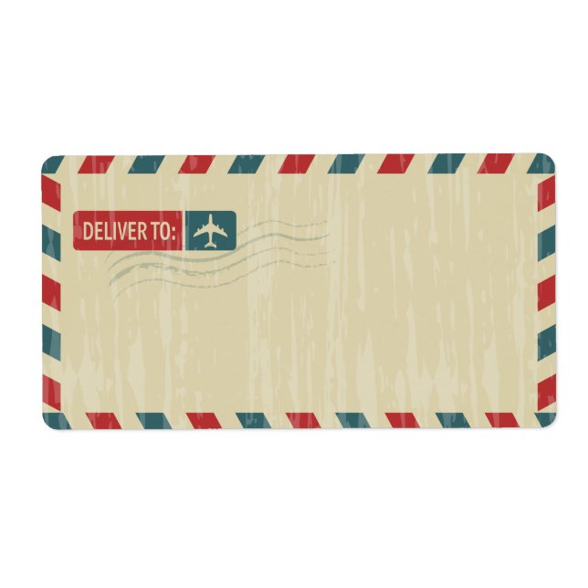 Vintage Airmail Address Mailing | DELIVER TO: (Front)