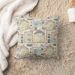 Vintage Airmail Adventure (2) Cushion